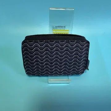 [ 미사용 ] ZANELLATO 네이비 파도 무늬 코인 케이스