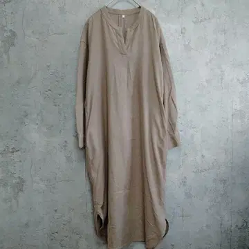 새상품급 무인양품 MUJI 롱 스키퍼 플란넬 셔츠 원피스