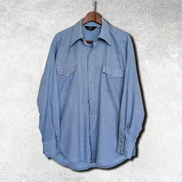 70s Sears 삼각형 택 웨스턴 셔츠 긴팔 셔츠 샴브레이