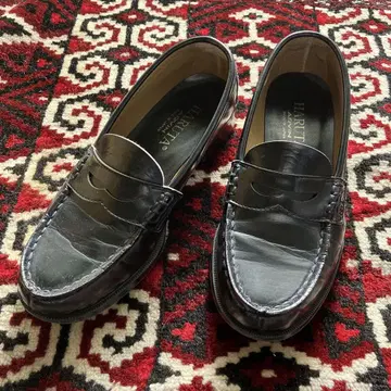 HARUTA 블랙 가죽 로퍼 23.5cm