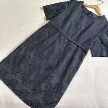 KEITH 키이스 반팔 원피스 자카드 꽃무늬 빅 사이즈 42