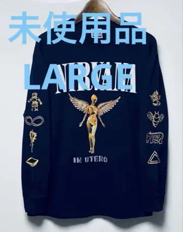 미사용품 NIRVANA IN UTERO L/S TEE USA제