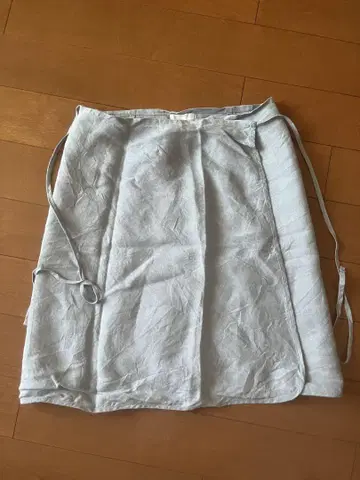 fog linen work 린넨 랩스커트 라이트 블루