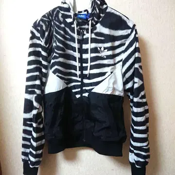 adidas 제브라 패턴 나일론 풀 집업 후드티