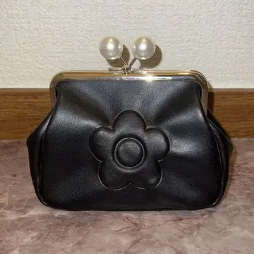 MARY QUANT 가마구치 파우치 블랙