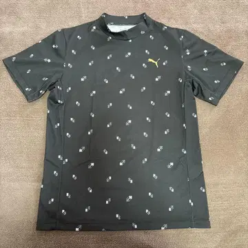 PUMA 패턴 블랙 피케 셔츠