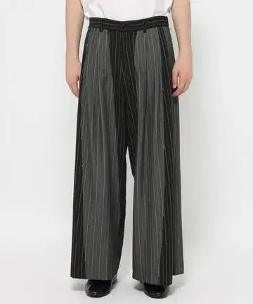 HARE 사이코우치쿠 와이드 팬츠 스트라이프 S