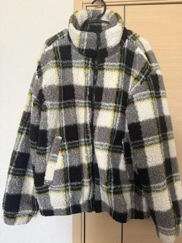 ZARA 체크 무늬 플리스 자켓 L