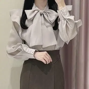 안미르 프릴 슬리브 리본 BS 핑크