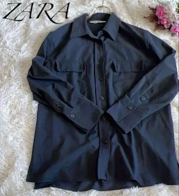 ZARA 자라 남성용 셔츠 긴팔 블랙 컬러 M 사이즈