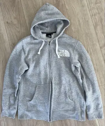 THE NORTH FACE 그레이 지퍼 후드티 S