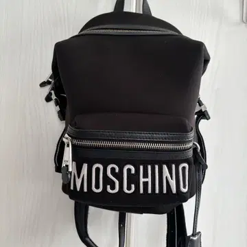 MOSCHINO COUTURE 블랙 나일론 백팩