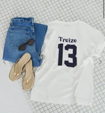 SLOBE IENA Treize 13 프린트 반팔 T셔츠 1회 착용