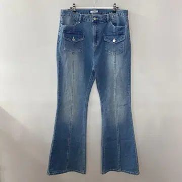 mily bilet 플레어 데님 스트레치 포켓 센터라인