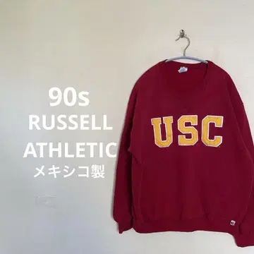 90s RUSSELL ATHLETIC 멕시코제 맨투맨 버건디