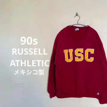 90s RUSSELL ATHLETIC 멕시코제 맨투맨 버건디