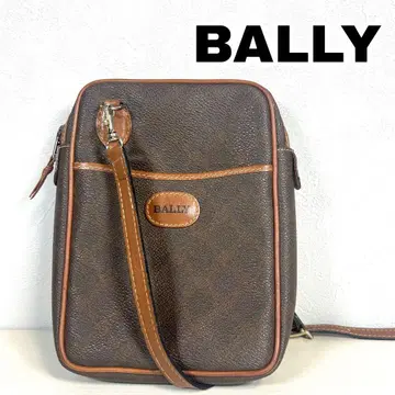 BALLY 발리 숄더백 가죽 올 패턴 브라운