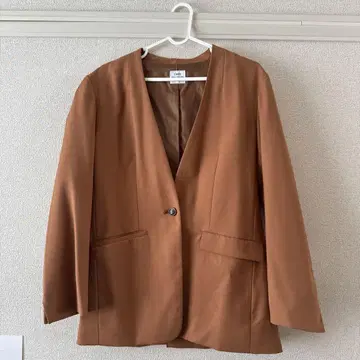 브라운 노카라 자켓
