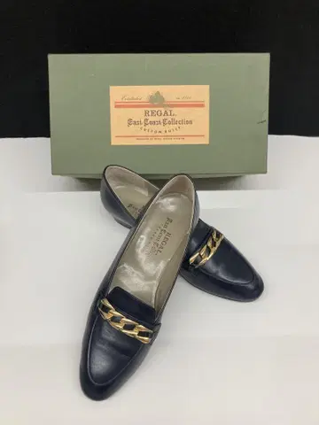 REGAL 로퍼 네이비 골드 체인 22.5cm