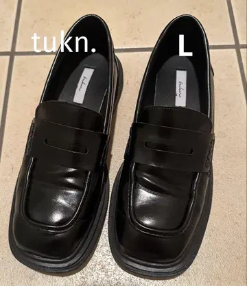 tukn. 에나멜 로퍼 블랙 L 사이즈