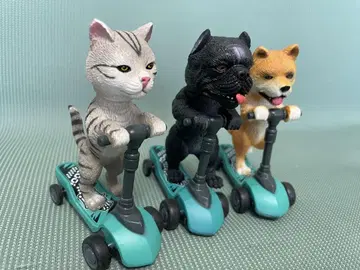 애니멀 풀백 킥보드 피규어 3종