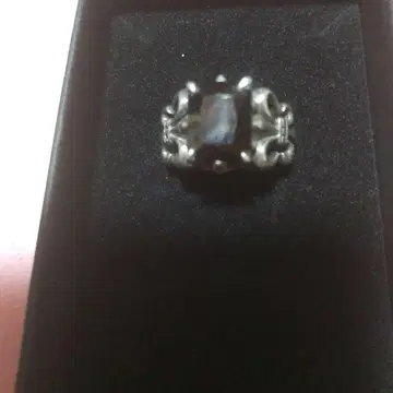 빈티지 실버 반지 오닉스 스퀘어컷