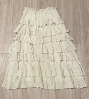 ZARA 자라 프릴 스커트 베이지