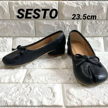 SESTO 타비 발레 펌프스 블랙 23.5 블랙 부드럽고 피로하지 않은