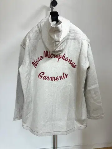 새상품 나인 마이크로폰즈 백 자수 칼제 가디건 후드티 남성용