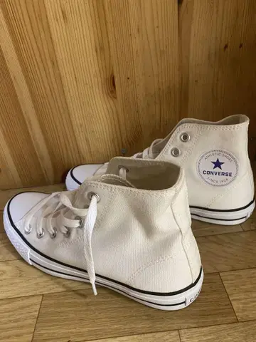 CONVERSE 화이트 하이컷 스니커즈