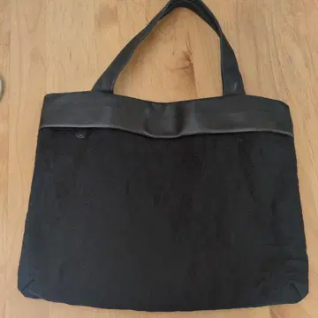 블랙 천연 가죽, 나일론 토트백