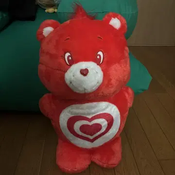 케어 베어스 빨간색 봉제 인형 본체 택 포함 새상품