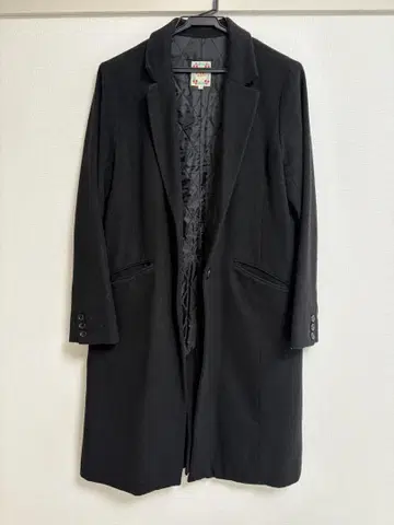 BEAMS HEART 블랙 롱 코트 사이즈 1