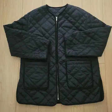 Demi-Luxe BEAMS / 프론트 지퍼 퀼트 블루종 블랙