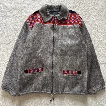 ARTESANIA 90s 알파카 울 코트 민족 네이티브 볼리비아 제조