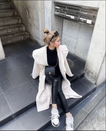DIANTE 롱 코트 아이보리
