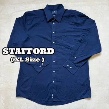 [ STAFFORD ] 빈티지 XL 드레스 셔츠 긴팔 네이비