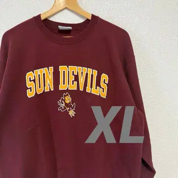 [ XL ] 구제 칼리지 맨투맨 버건디