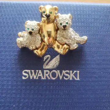 새상품급 미사용 스와로브스키 swarovski 곰 브로치
