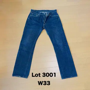 더 플랫 헤드 3001 W33 셀비지 빨간 귀