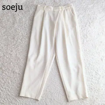 새상품급 소주 턱 팬츠 테이퍼드 슬랙스 출퇴근 LL 아이보리