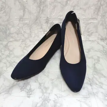 발렌티노 택 포함 24cm 스웨이드 네이비 펌프스