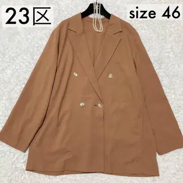 컨디션 최상 빅 사이즈 46 23구 더블 브레스트 오버 자켓 브라운