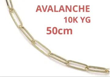AVALANCHE 10K YG 페이퍼 클립 목걸이