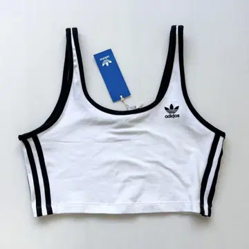 한정판 가격 인하 adidas 크롭 탱크탑 화이트 아디다스 화이트