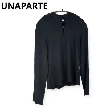 UNAPARTE 우나팔테 상의 후드티 블랙 40