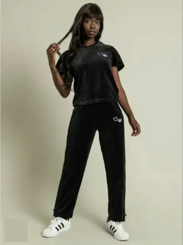 adidas 하트 벨로아 트랙 팬츠 M 블랙