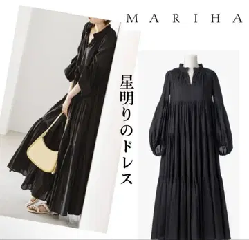 MARIHA 별빛의 드레스 블랙 롱 원피스