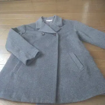 Monte Azuru. 그레이 울 더블 브레스트 코트