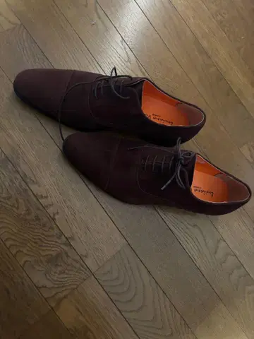코지 제화 다크 레드 스웨이드 드레스 신발 26.5cm